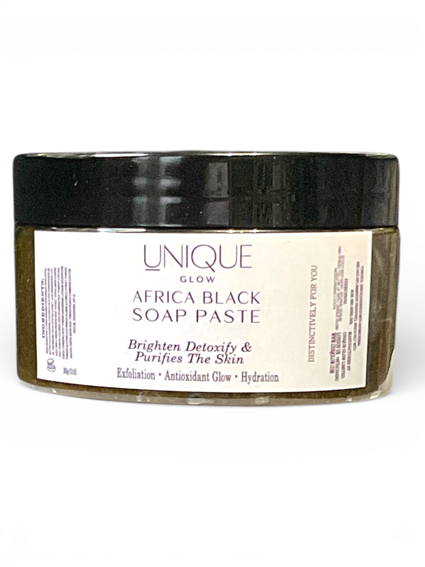 Africa Black Soap Paste - Traditional African Black Soap Infused In Rose Water With Lemon Carrot Papaya Reishsi & Ascorbic Acid (Vitamin C)
